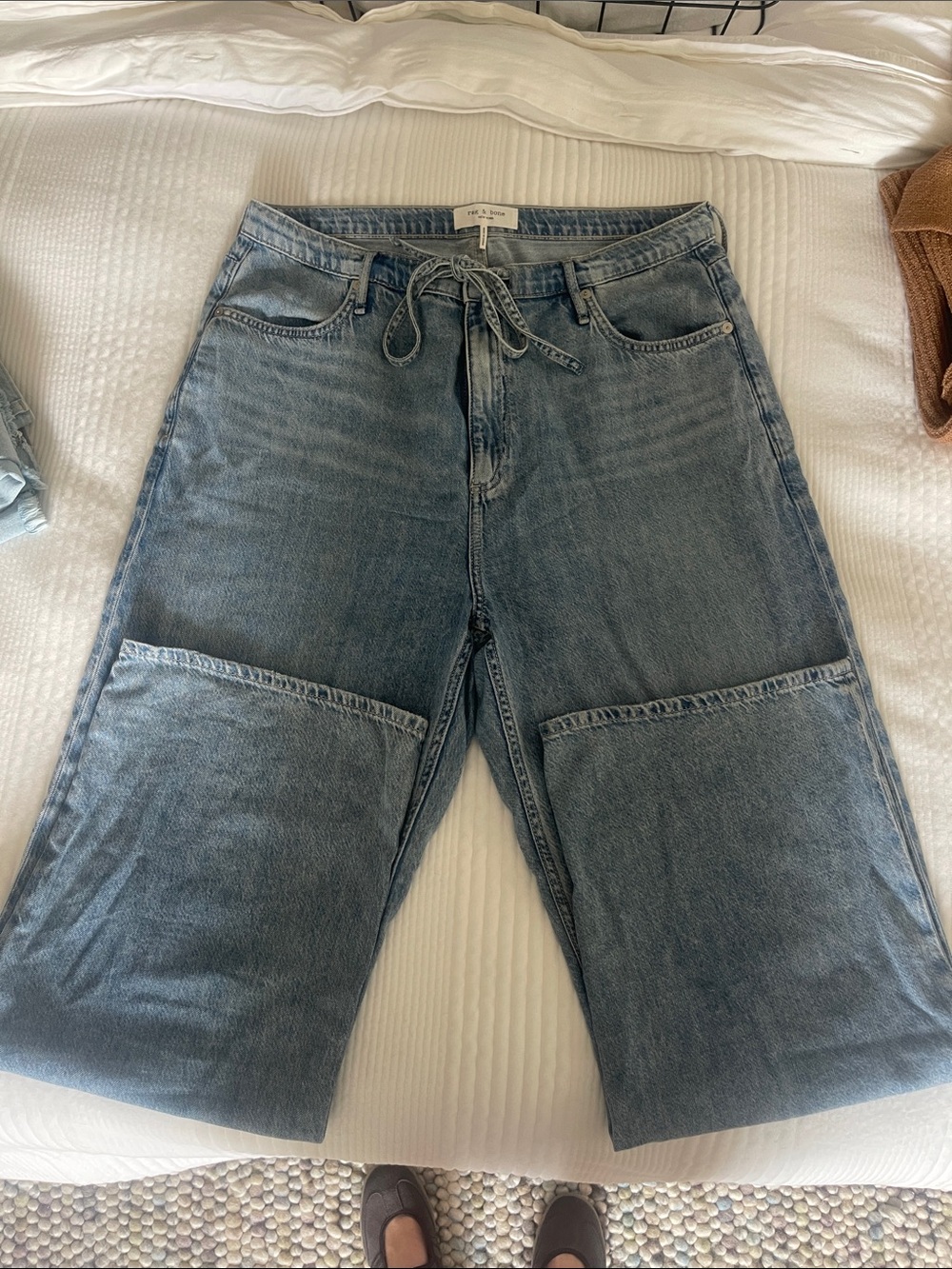Rag & Bone Light Blue Drawstring Jeans - So Soft